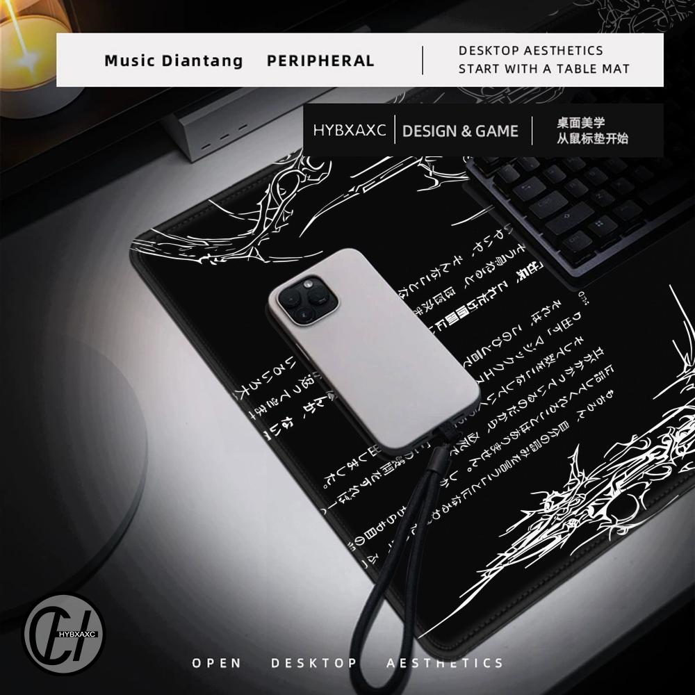 Black White Cybersigilism Desk - Tech Accessories For Office Desk recension och pris