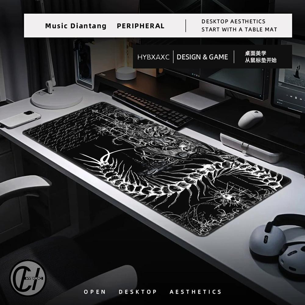 Black White Cybersigilism Desk - Tech Accessories For Office Desk recension och pris