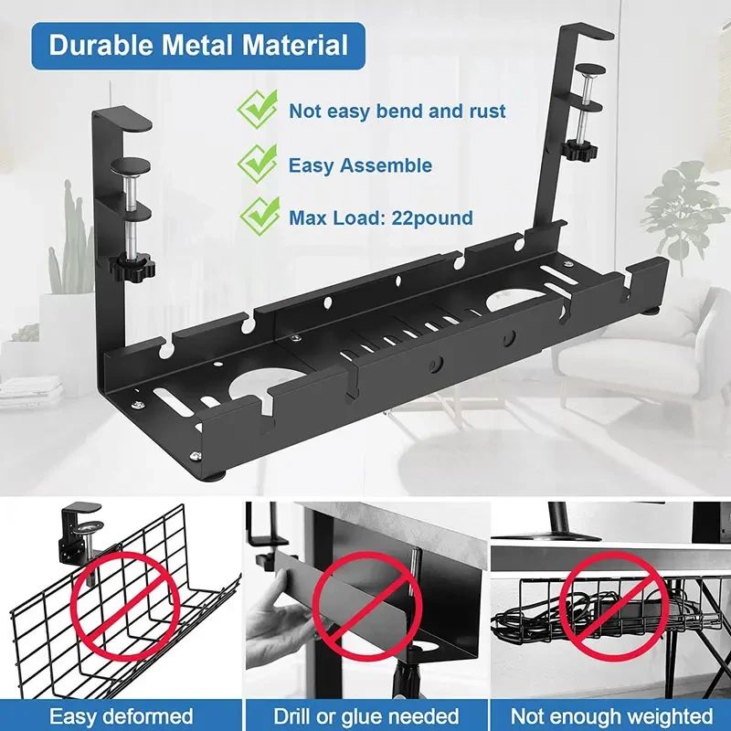Under Table Telescopic Storage - Tech Accessories For Office Desk recension och pris
