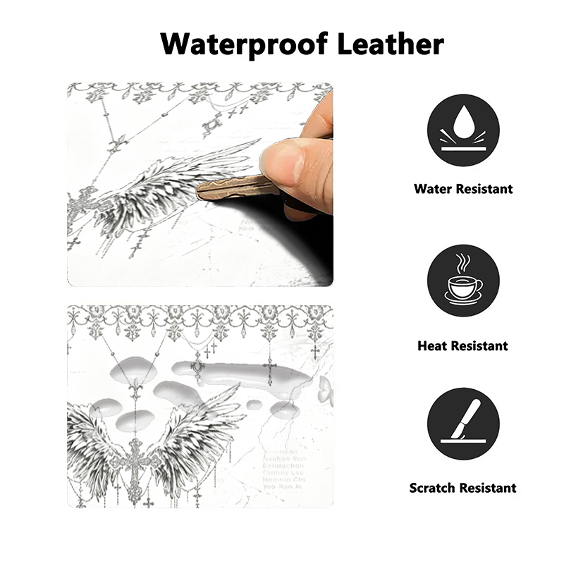 Leather Mousepad Black White A - Tech Accessories For Office Desk recension och pris